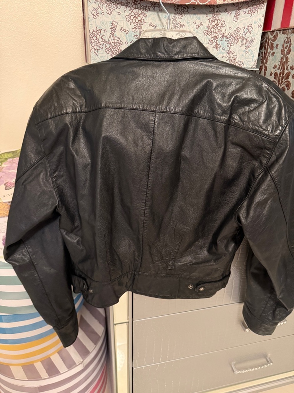Wilson Genuine Black Leather Blazer Jacket, Size L - Picture 3 of 12